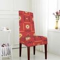 thumbnail image 4 of ZNDUO Dining Chair, Water Washing, Disassembly Chair Sleeve Sliding Cover Protective Cover-Boho Ethnic Retro Tribe Style Dining Chair Protector, 4 of 8