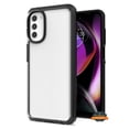 thumbnail image 3 of For Apple iPhone 14 (6.1") Transparent Back Hybrid Shockproof Protection Color TPU Frame Hard PC Gummy Slim Fit Phone Case Cover by Xpression - Clear / Black, 3 of 8