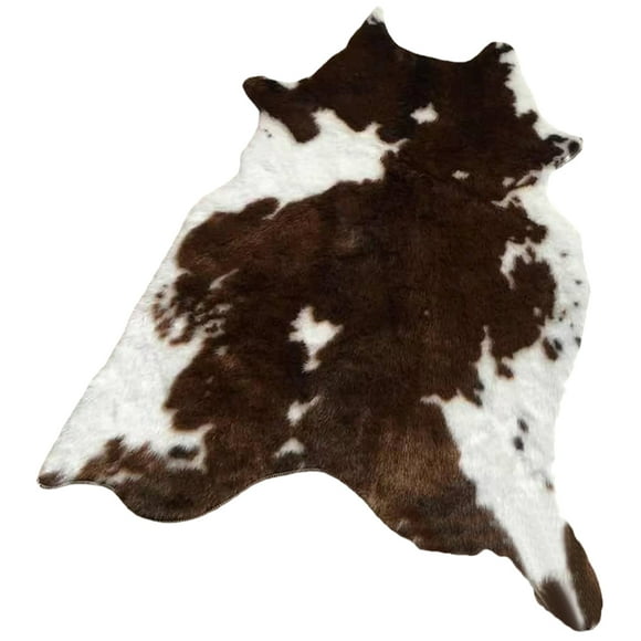 Alfombra de piso para sala de estar, cómoda alfombra con estampado de vaca, alfombra mullida para mesita de noche, almohadilla de piso flexible