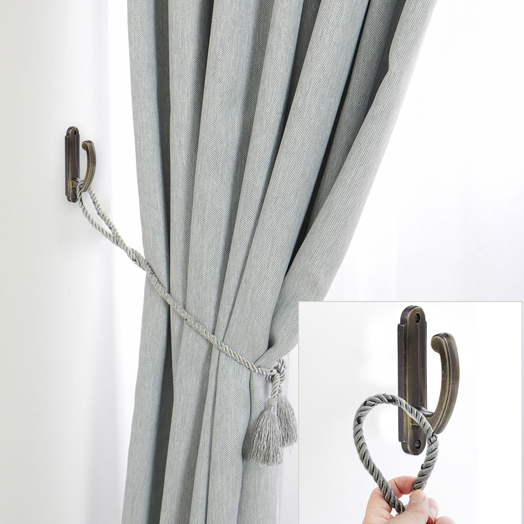 Heavy Duty Window Treatment Holdbacks for Home Decor Decorative Wall Mounted Drapery Tiebacks with Screws Silver Sumnacon 2 Pcs Aluminum Alloy Curtain Holdbacks Heavy Duty Window Treatment Holdbacks for Home Decor Decorative Wall Mounted Drapery Tiebacks with Screws Silver Sumnacon 2 Pcs Aluminum Alloy Curtain Holdbacks