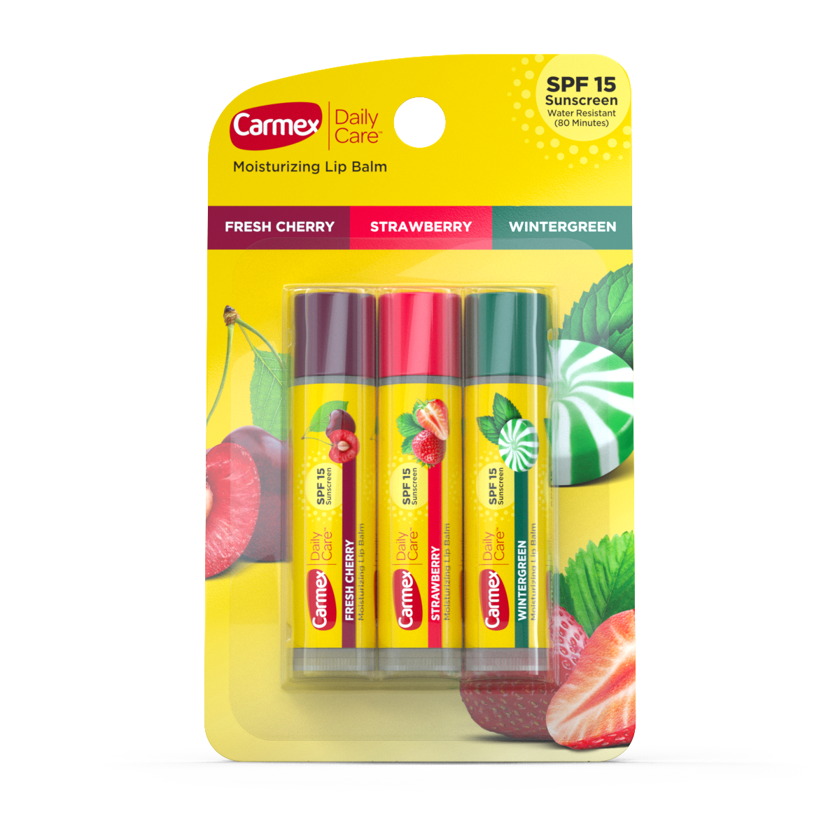Carmex 104 count PDQ, End cap, Cough Cold, Assorted lip balm products