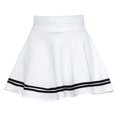 thumbnail image 1 of Women Solid Color High Waist Stripe Pleated A Line Mini School Skirt, 1 of 5