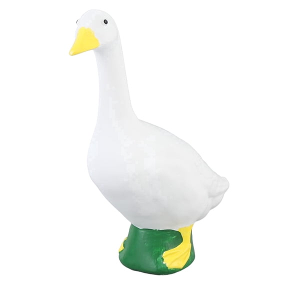 Porch Goose Outfits, Mini White Geese Statues, Resin Goose Garden Sculptures & Statues Art Decor Ornament for Home Outdoor