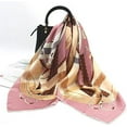 thumbnail image 2 of PTSPLLMY 100% Pure Mulberry Silk Scarf 35" Large Square Lightweight Headscarf –Women’s Hair Wraps-With Gift Packed, 2 of 6