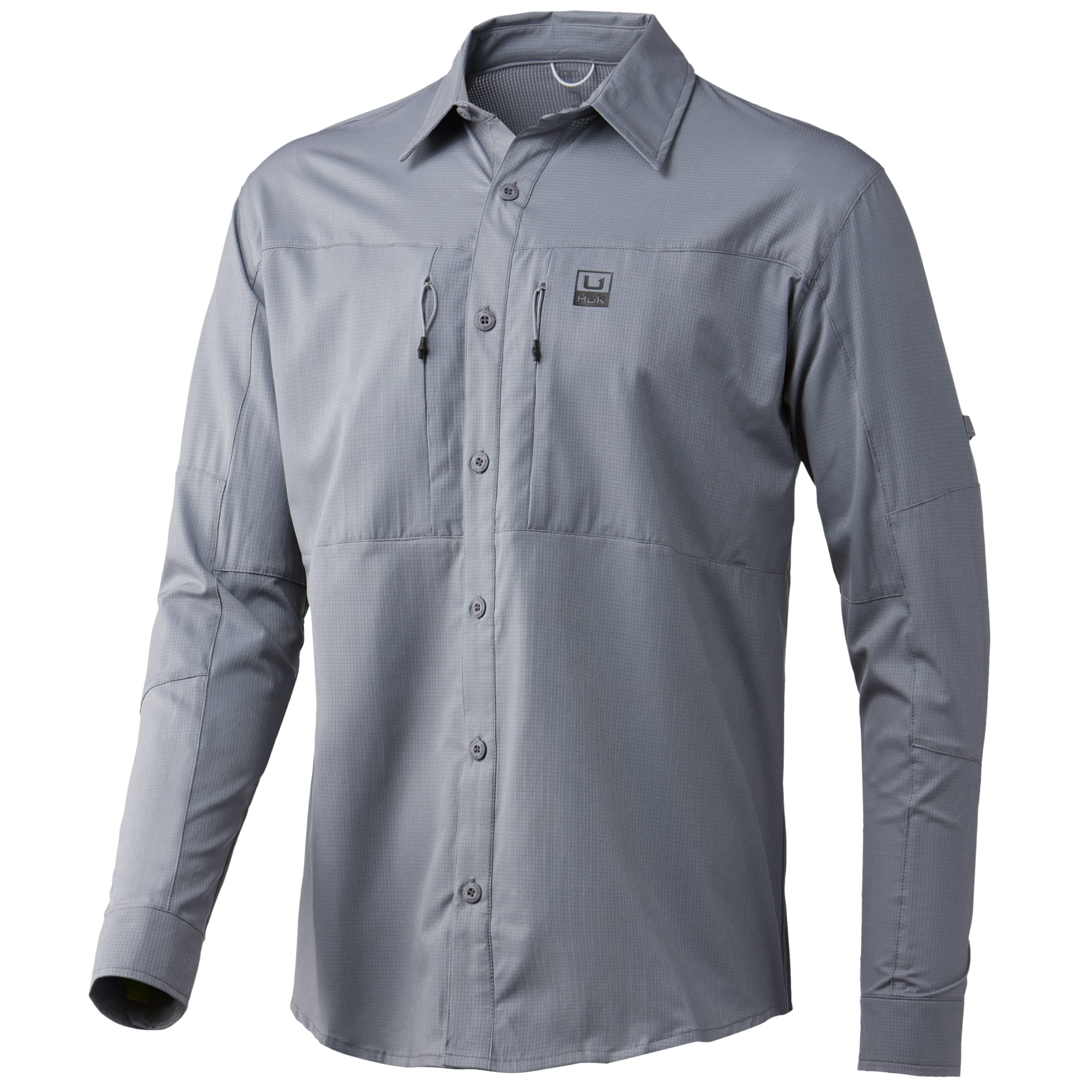 Chemise Huk Fishing Manches Longues UPF 30+ - Blanche Drapeau USA - Taille S Neuve