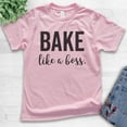 thumbnail image 2 of Kids Bake Like A Boss T-shirt, Youth Kids Boy Girl T-Shirt, Girl Boss T-shirt, Baking T-shirt, Light Pink, Large, 2 of 4