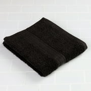 Mainstays Basic Hand Towel, Soft 100% Cotton and highly absorbent Hand Towel, Black