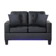 thumbnail image 2 of Black Fabric Loveseat with Charger | Combine Style and Function in the Living Room, 2 of 5