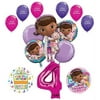 Doc McStuffins 4th Birthday Party Supplies and Balloon Bouquet Decorations