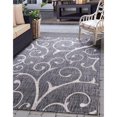 thumbnail image 2 of Unique Loom Outdoor Botanical Vines Rug 5' x 8' Rectangle Charcoal Gray/Beige, 2 of 2