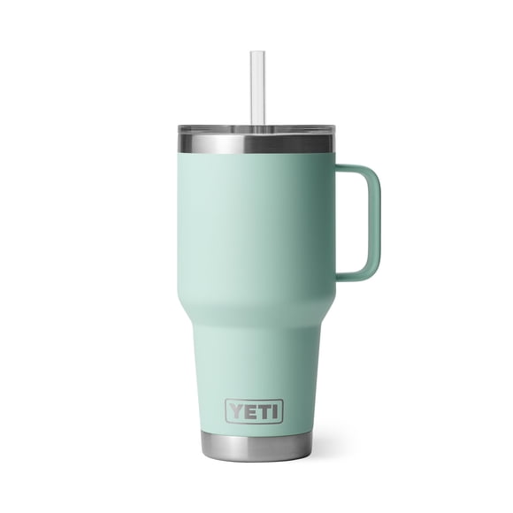 YETI Rambler Gobelet 35 oz avec Poignée et Couvercle à Paille, Tasse de Voyage Gobelet d'Eau, Tasse à Isolation sous Vide avec Poignée, Acier Inoxydable