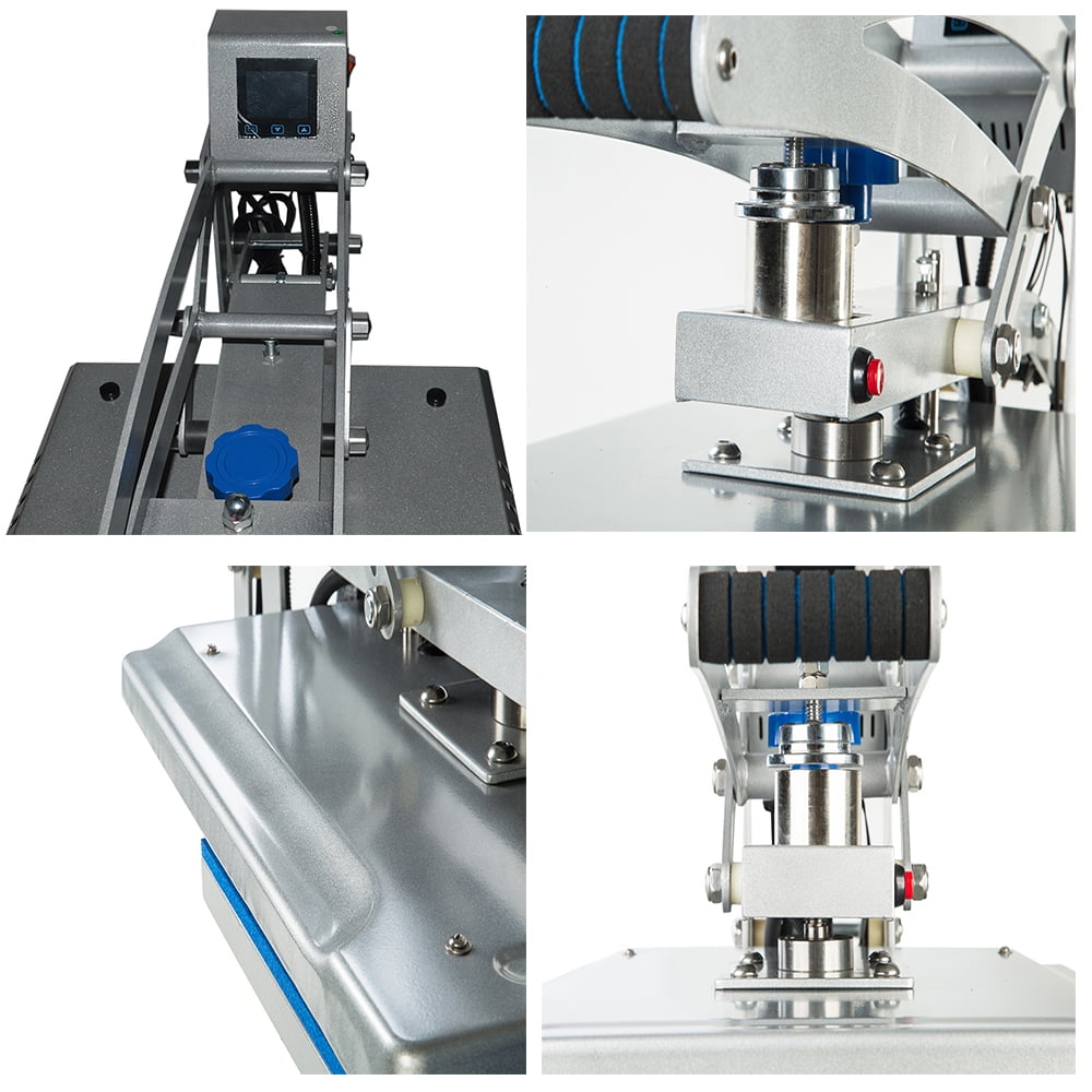 EQCOTWEA Drawer Design Semi-Automatic Electric Heat Press Machine Sublimation Transfe Machine with Silicone Pad