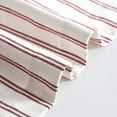 thumbnail image 4 of AZZCIA Red Stripe Linen Semi Sheer Curtain for Living Room Farm House Rustic Window Treatment Sets Drape, Grommet, 40"x84"x2, 4 of 8