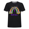 thumbnail image 4 of Xixinqiwan Mardi Gras Clothing for Men,Men's Tuesday Shirt Funny Mask Graphic Tee for New Orleans Carnival Party, 4 of 6
