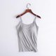 thumbnail image 4 of Camisola para mujer con sujetador integrado, chaleco para el cuello, camisetas sin mangas ajustadas acolchadas, 4 of 5