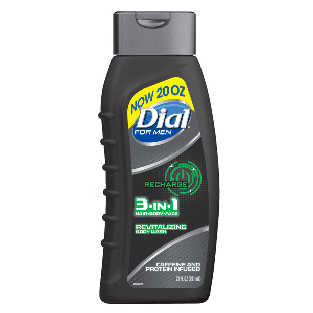 Dial For Men Body Wash, 3in1 Recharge, 20 Ounce