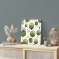 thumbnail image 2 of Wall Art Prints, Sage Green Marble Framed Canvas Prints for Bedroom Living Room Bathroom Office, Gold White Geometric Hexagon Modern Gallery Wrap Wall Art Poster for Gifts Home Decor 12"x12", 2 of 9
