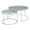 Chrome-Gray, variant on Furniture of America Belmont Metal 2-Piece Nesting Table in Chrome and Clear