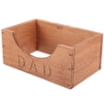 thumbnail image 2 of Wooden Hat Display Box for Storage Use Coffee Color Craft Organizer 12.5 x 8.3 x 5.9 Inches, 2 of 4