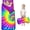 Pink and Yellow Tie Dye Pattern, variant on Red and Green Tie Dye Pattern Teens Toddler Nap Mat with Pillow, Sleeping Mat Bag for Preschool Daycare 59"x22"