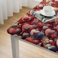 thumbnail image 4 of nygtbtfer Table Cloth, Fitted Tablecloths with Elastic Edge, Wipeable Table Cover for Kitchen Wedding Silver Plant Leaves Flower, 4 of 7