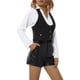 thumbnail image 4 of Txlixc Chalecos cortos irregulares para mujeres, sudaderas de cuello en forma de u sólidas para adultos con botones Txlixc  moda, 4 of 9