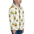 thumbnail image 5 of Pofeuu Lovely Avocado Print Teenage Zipper Hoodie Sweatshirts Hooded Casual Jackets With Pocket For Boys Girls-Medium, 5 of 6