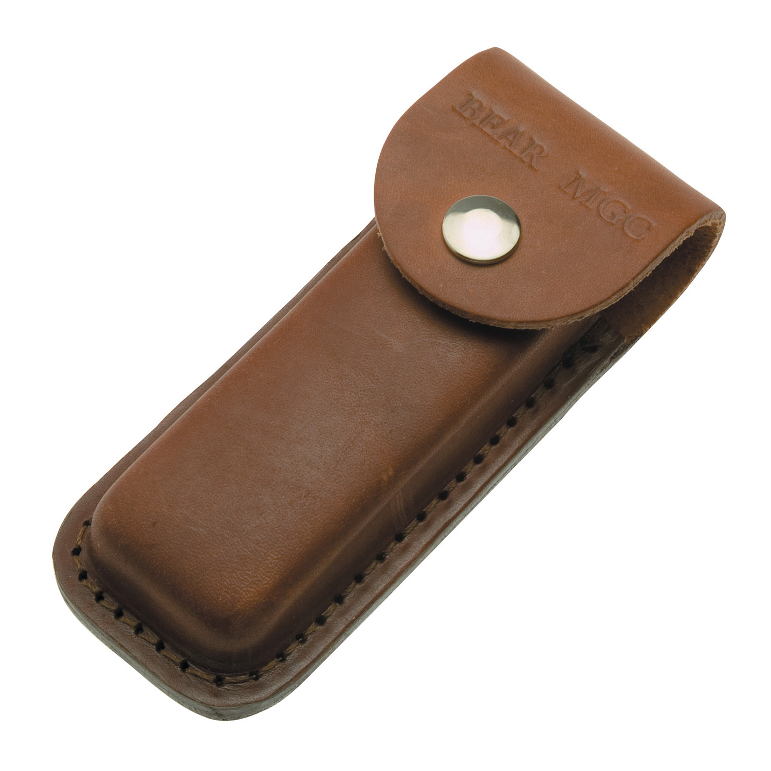 4 Inch Brown Plain Leather Sheath