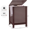 thumbnail image 5 of Bamboo Laundry Hamper with Lid, 120L Large Clothes Laundry Sorter with Removable 2-Section Liner Bag, Raised Laundry Basket Organizer for Clothing, Bathroom, Bedroom, Laundry Room, Espresso, 5 of 14