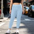 thumbnail image 7 of LEAVINGSUO Stretchy Jeans for Women Plus Size Elastic Waist Pocket Full Length Denim Pant Light Blue XXXXL, 7 of 7