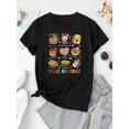 thumbnail image 2 of Women's Festive Navidad Graphic T-Shirt - Casual Round Neck Short Sleeve, Comfortable Polyester Blend, Vibrant Holiday-Themed Print, Perfect for Summer Celebrations, 2 of 6