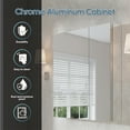 thumbnail image 4 of WELLFOR 30" x 30" Bi-View Medicine Cabinet with Mirror, Surface Mount or Recessed Mirror Medicine Cabinet for Bathroom, Anodized Chrome Aluminum Frame, Bathroom Mirror Cabinet with Storage, Two Door, 4 of 9