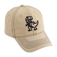 thumbnail image 3 of Krdevn White Dinosaur Embroidery Contrast Stitch Washed Kids Baseball Cap Adjustable Casual Outdoor Sun Hat for Toddler Boys Girls, 3 of 9
