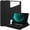Clear, variant on Leyfeng Keyboard Case, 360° Rotating Leather Case, Bluetooth Keyboard Case for Samsung Tab S9 Fe