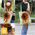 thumbnail image 2 of PATRICKSTAR Pet Knapsack Cute Pet Supplies Messenger Bag Portable Lion-Shaped Tote Puppy Bag Gao Jinjia unisex, 2 of 2