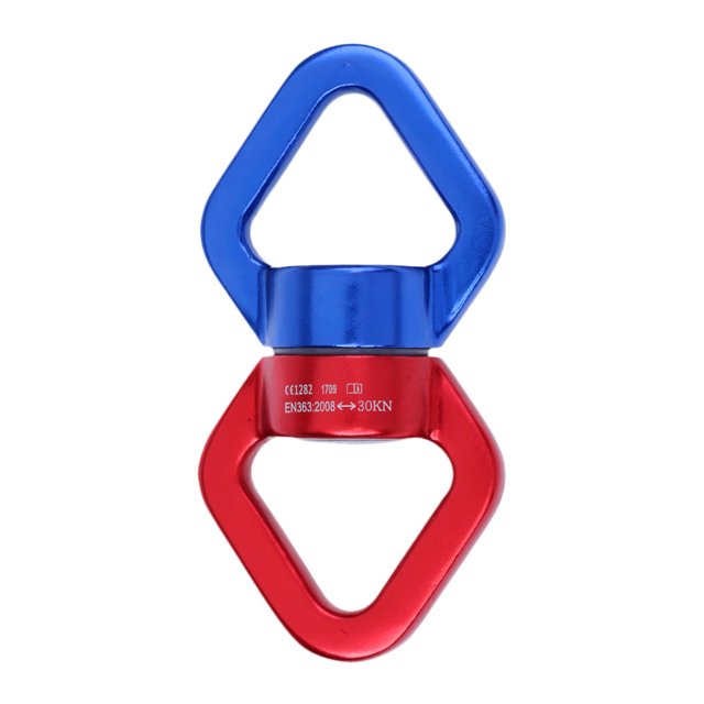 Conector de cuerda giratoria engranaje Montañismo Aéreo Spinning Hoop Suministros Escalador 360 Grados Accesorios de Hardware Azul Rojo Yuarrent OD002828-01