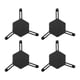 thumbnail image 1 of Juego de Posavasos Hexagonales Ajustables y Multipropósito, 4 Piezas, Negro, 1 of 10
