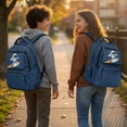 thumbnail image 2 of Bulopur Dark Blue Starry Astronaut Rocket Kids Backpack for Boys, Cool Outer Space Cartoon Print School Bag Lightweight/Breathable/Durable/Waterproof Multi-Pocket Book Bag for Back to School, 2 of 7