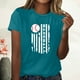 thumbnail image 2 of Blusa informal de manga corta con cuello redondo y estampado suelto de verano para mujer con estilo OAVQHLG3B Store  lin121212, 2 of 4