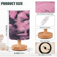 thumbnail image 3 of Small Table Lamp LED Bedside Nightstand Lamps with Fabric Shade Decor Desk Lamp for Living Room Bedroom Office Pink Palm Tree on Black, 3 of 7