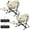 Beige-2 pack, variant on Ainfox Foldable, Portable Rocking Camping Chairs with Footrest, Cup Holder, Pillow, Black