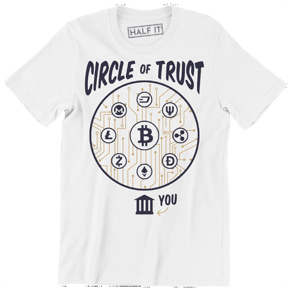 Circle Of Trust Various Cryptocurrencies Listed Inside Men's T-Shirt