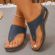 thumbnail image 4 of Mujeres Zapatos de Caminar Estilo Hueco Fuera de Tacón de Cuña Sandalias, Cojines Del Dedo Del Pie para Zapatos Más Tamaño Mula Primavera Verano Cómodo, 4 of 9