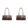 thumbnail image 1 of Bolso Hombro para Mujer Retro Con Asa Superior Cuero Impermeable (marrón), 1 of 6
