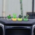 thumbnail image 3 of 4 Pcs Cactus Car Decoration, Small Artificial Cactus Car Decoration Car Interior Cactus Ornament Cute Green Plant Cactus for Car Dashboard Home Office Desk Computer Table, 3 of 5