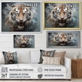 thumbnail image 4 of Designart "Shadowed Tiger Minimalism" Animals Tiger Canvas Art Print, 4 of 7