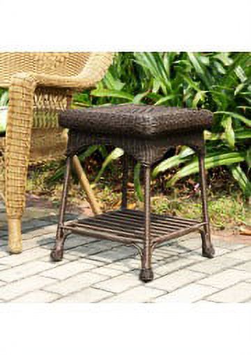 Wicker Lane OTI001-A Outdoor Espresso Wicker Patio Furniture End Table - image 4 of 4