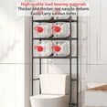 thumbnail image 6 of ARCTICICE 3-Tier Over the Toilet  Plastic Storage Rack – Freestanding Metal Bathroom Organizer Shelf for Bath, Laundry  Above-Toilet Space, Black, 6 of 10