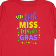 thumbnail image 4 of Inktastic Little Miss Mardi Gras with Crown and Dots Girls Long Sleeve Toddler T-Shirt, 4 of 5
