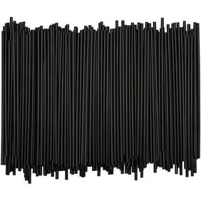 Disposable Plastic Coffee Stirrer Straw - 5 Inch Sip Stir Stick (Black, 1,000) Black 1000